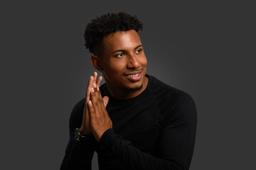 Smiling Young Man in Studio Portrait