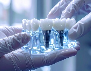 AI Analyzing Glowing Digital Oral Cavity Model, Intelligent Dentistry