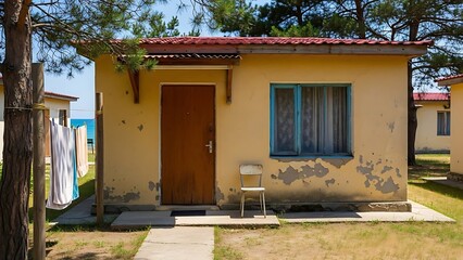 Bungalow in an affordable motel on a romanian Black Sea resort