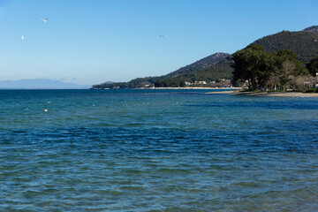 Naklejka premium Landscape of coastline of Thassos island, Greece