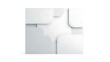 Geometric background of different layers design and shapes with curved corners