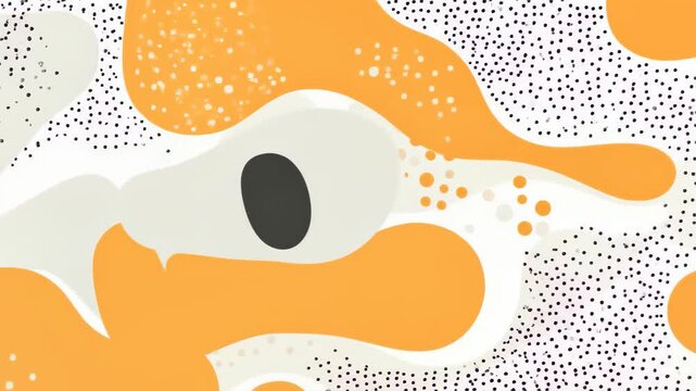 Abstract Fluid Shapes: A mesmerizing display of flowing forms and organic shapes in vibrant orange, white, and subtle textures, creating an engaging visual experience.