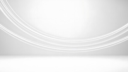 Abstract gray lines forming graceful arcs, creating an elegant minimalist scene
