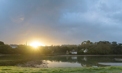 Paysage de campagne bretonne dans le Trégor - Bretagne France