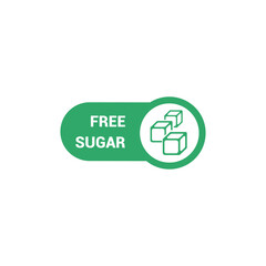 vector icon sign without added sweeteners, no sugar, health label packaging.