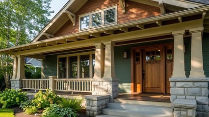 Cozy traditional Craftsman Exterior