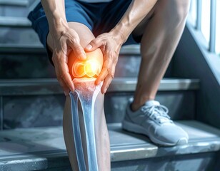 Visualization of Sharp Knee Pain Felt While Climbing Stairs