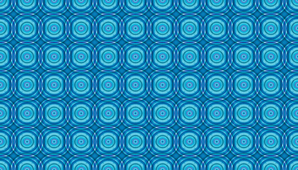 Seamless blue geometric circle pattern background retro abstract texture design