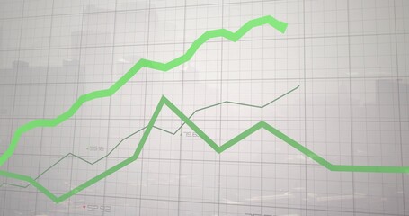 Showing thick bright green zigzag line centered on glass panel, with grid numeric labels glare