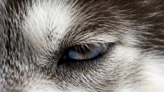 Dog's Eye Reflecting Kitten Holding a Red Heart in a Macro Shot