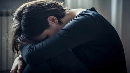 Isolated sorrow: A woman consumed by internal conflict seeks solace in solitude at home