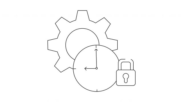 Time Management Security - A Conceptual Illustration of Productivity.