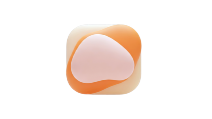 Abstract organic shape with pastel colors