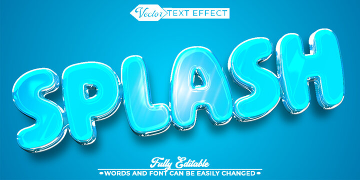  Splash Water Wave Vector Fully Editable Smart Object Text Effect
