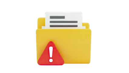 Folder with Exclamation Mark Icon