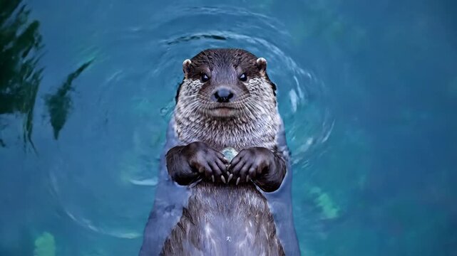 The Most Adorable Otter Holds A Secret Treasure