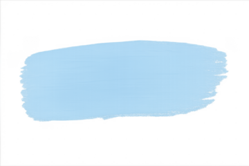 Blue paint brush stroke element with transparent background