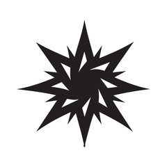 vector illustration of a black star