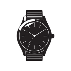 wristwatch isolated on white background