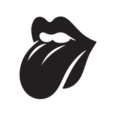 vector illustration of human tongue