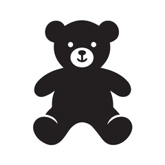 vector illustration of a bear toy