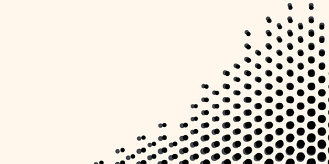 Dotted gradient vector illustration, white and black halftone background. Modern Trendy design in vector Illustration