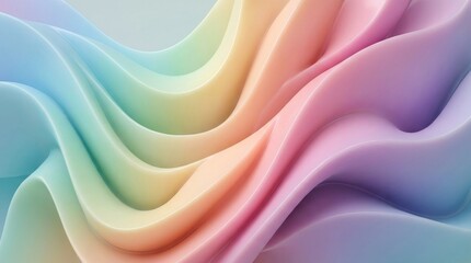 Smooth Abstract Waves with Pastel Gradient