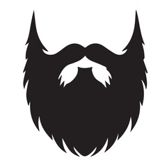 vector barber beard face silhouette