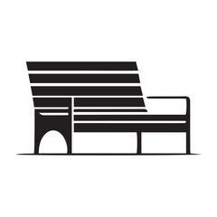 bench on a white background