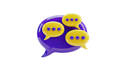 3D Speech Bubbles with Dots