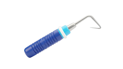 Dental Explorer Tool with Blue Handle