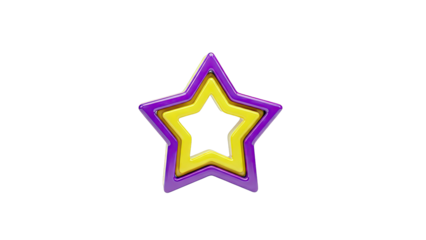 Nested Stars: Purple and Yellow