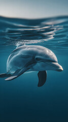 Naklejka premium Dolphin in the water