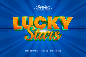 Lucky Stars Editable Text Effect &ndash; Shiny Star Typography for Logo, Poster, and Title