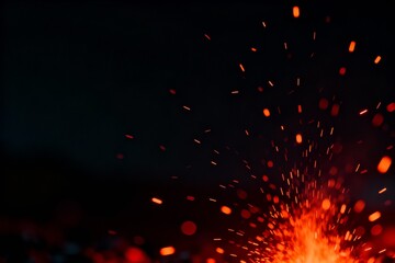 Sparks flying in dark