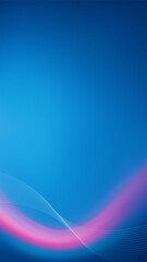 Glowing Pink Wave on a Bright Blue Background