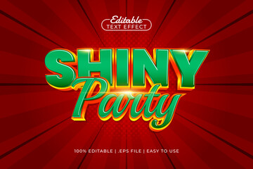 Shiny Party Editable Text Effect &ndash; Shiny Star Typography for Logo, Poster, and Title