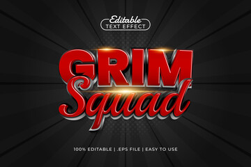 Grim Squad Editable Text Effect &ndash; Shiny Star Typography for Logo, Poster, and Title