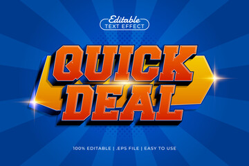 Quick Deal Editable Text Effect &ndash; Bold Sale Typography for Promotion, Banner, and Advertising