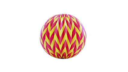 Red and Yellow Geometric Orb