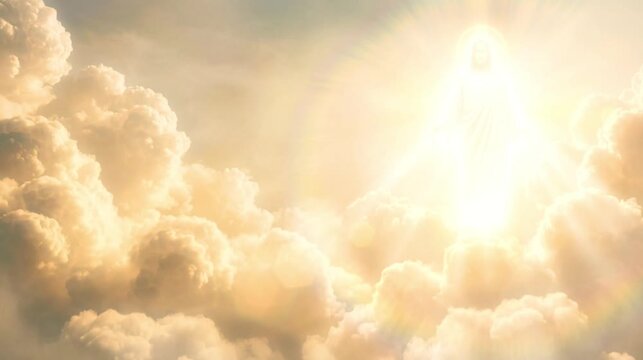  Jesus Christ in heavenly clouds