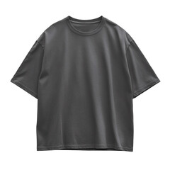 Plain Dark Gray Oversized T-Shirt Mockup for Apparel Design Presentation and Customization, Casual Style, Comfortable Fit, Front View on white background