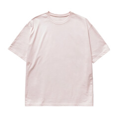 Light Pink Oversized T-Shirt Mockup for Gentle Apparel Designs, Soft Casual Wear, Comfortable Fit, Front View on white background