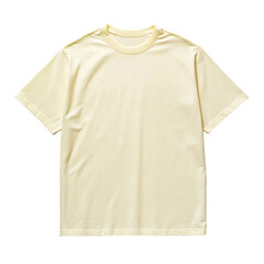 Light Yellow Oversized T-Shirt Mockup for Cheerful Apparel Designs, Sunny Casual Wear, Comfortable Fit, Front View on white background