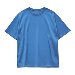 Sea Blue Oversized T-Shirt Mockup for Ocean-Inspired Apparel, Relaxed Casual Wear, Comfortable Fit, Front View on white background
