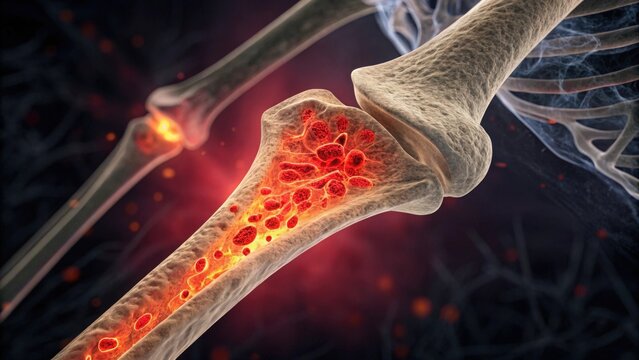 Inflamed Bone Tissue With Spreading Infection