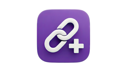 3D Icon of Linking and Adding Functionality