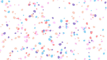 Obraz premium Pastel Color Droplets Scattered on White Background, Soft Texture