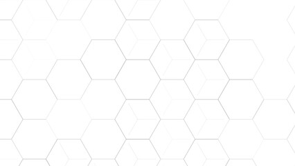 Naklejka premium Minimalist White Hexagon Pattern Clean Technology Background