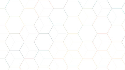 Fototapeta premium Clean White Honeycomb Pattern Background for Technology or Business